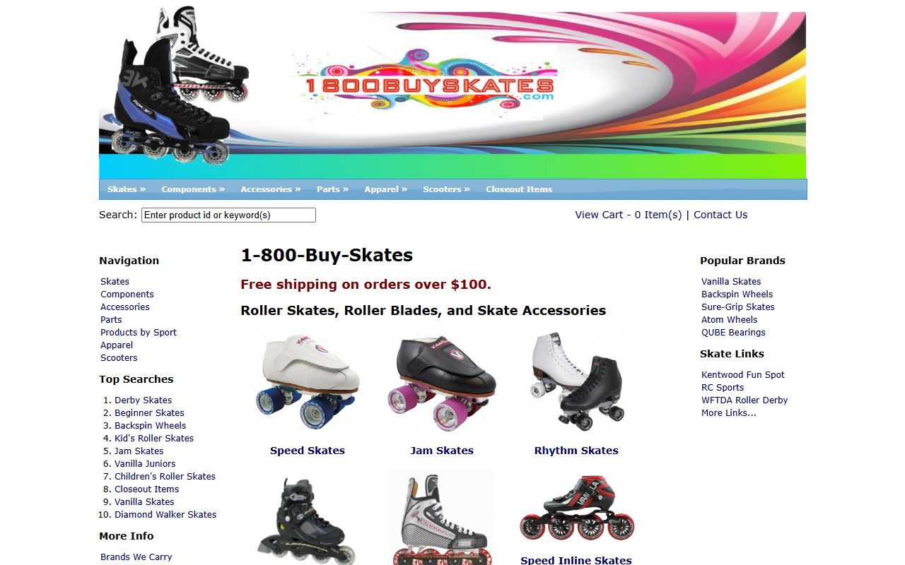 1800buyskates.com screenshot