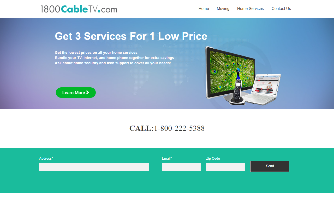 1800cabletv.com screenshot