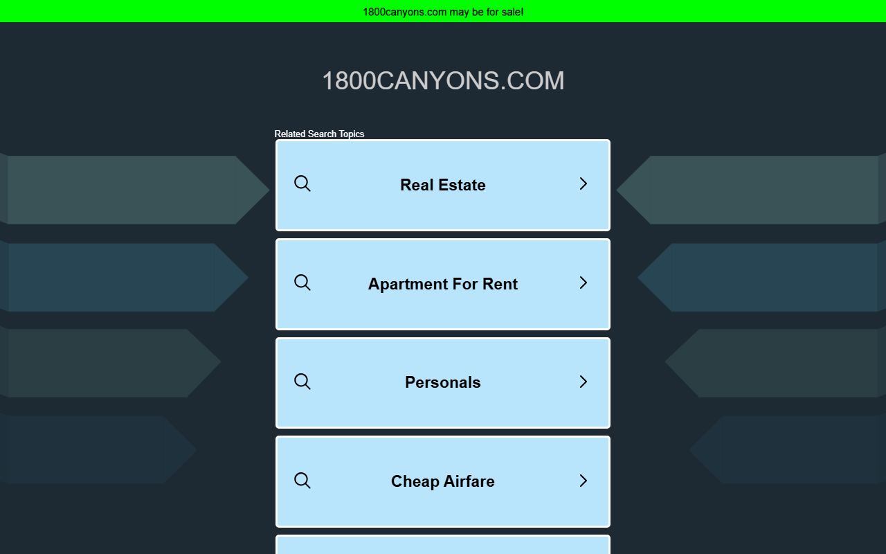 1800canyons.com screenshot