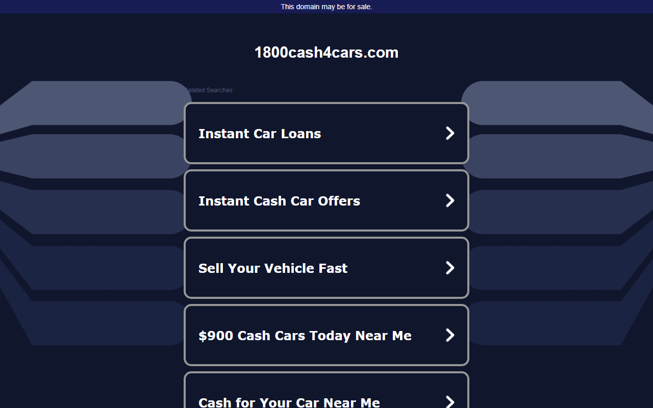 1800cash4cars.com screenshot