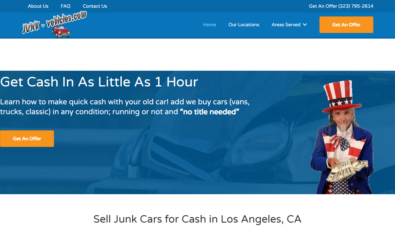 1800cashforcar.com screenshot