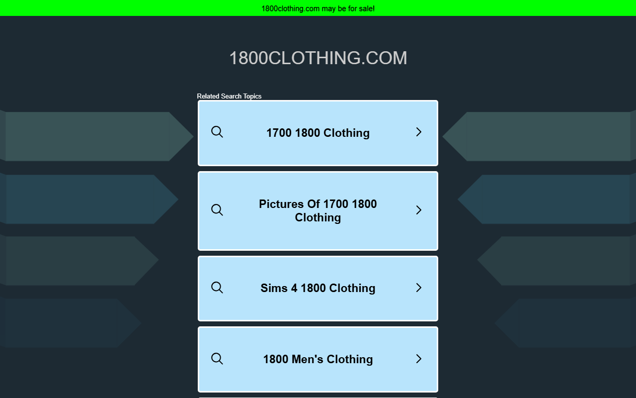1800clothing.com screenshot