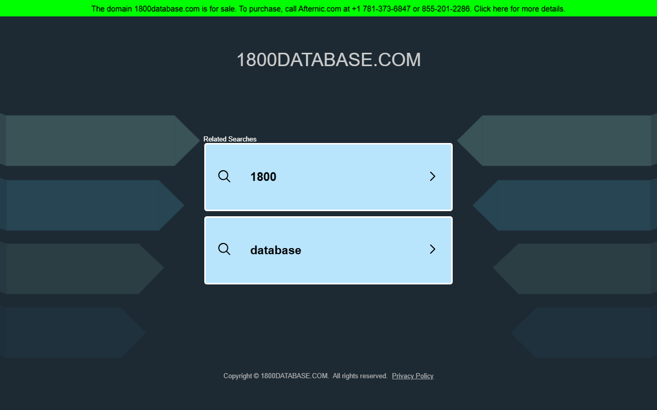 1800database.com screenshot