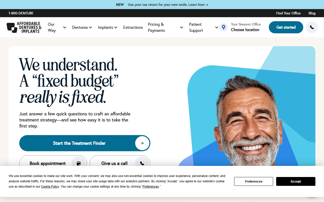 1800denture.com screenshot