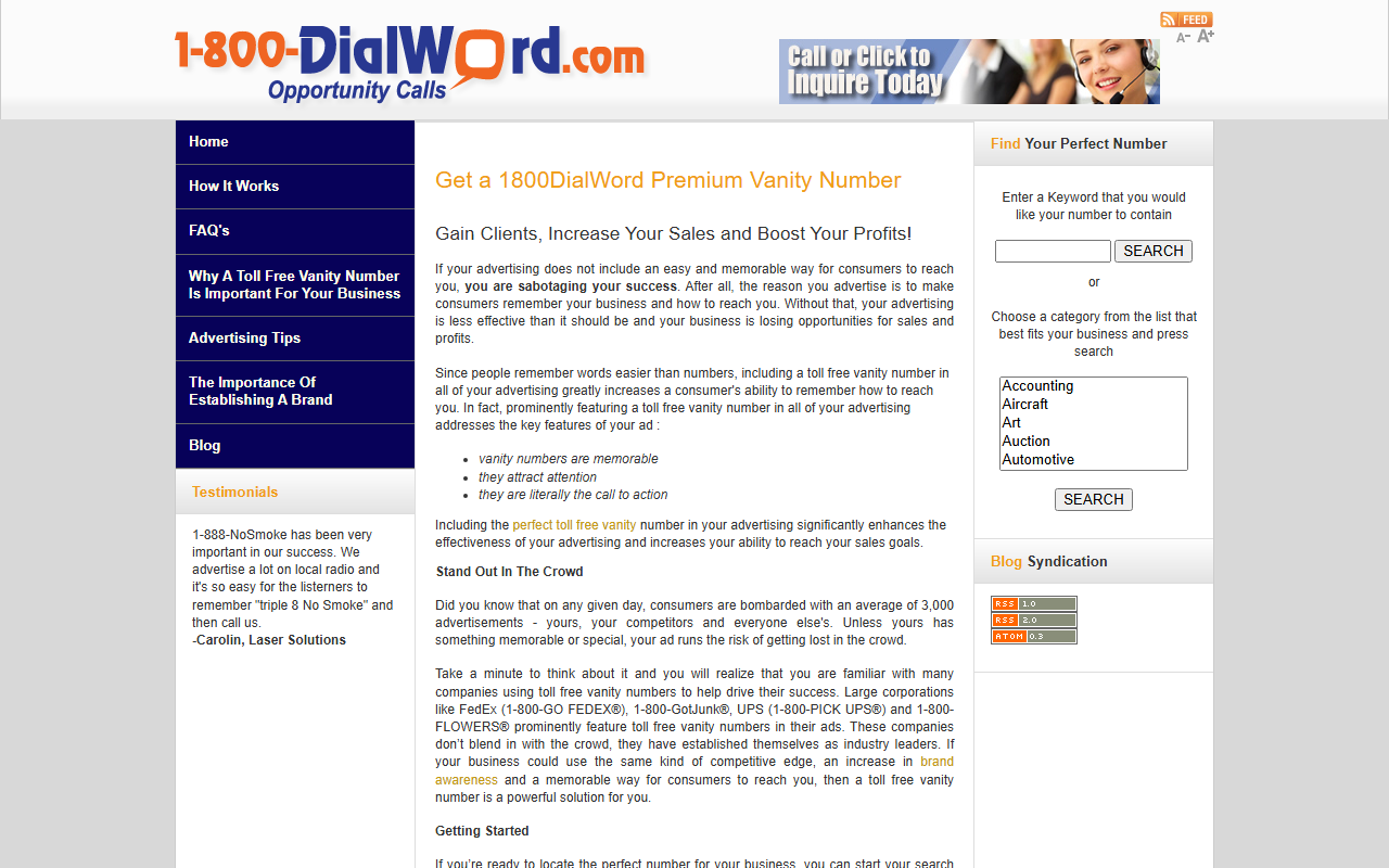 1800dialword.com screenshot