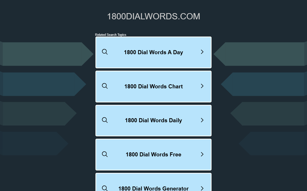 1800dialwords.com screenshot