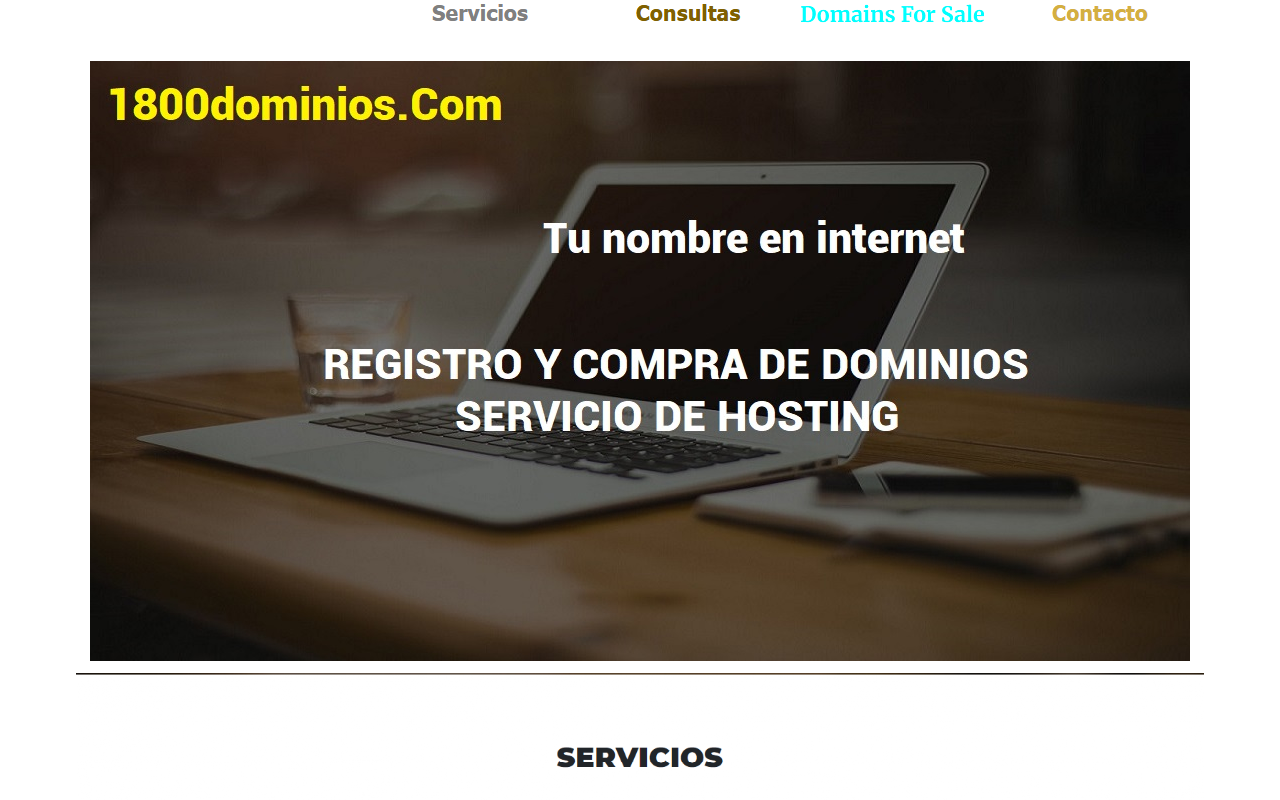 1800dominios.com screenshot