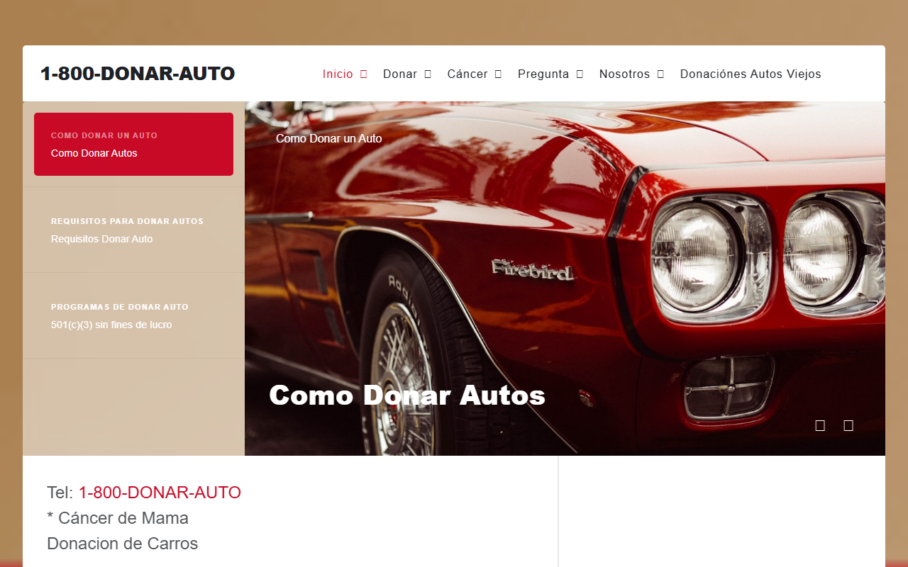 1800donarautos.com screenshot