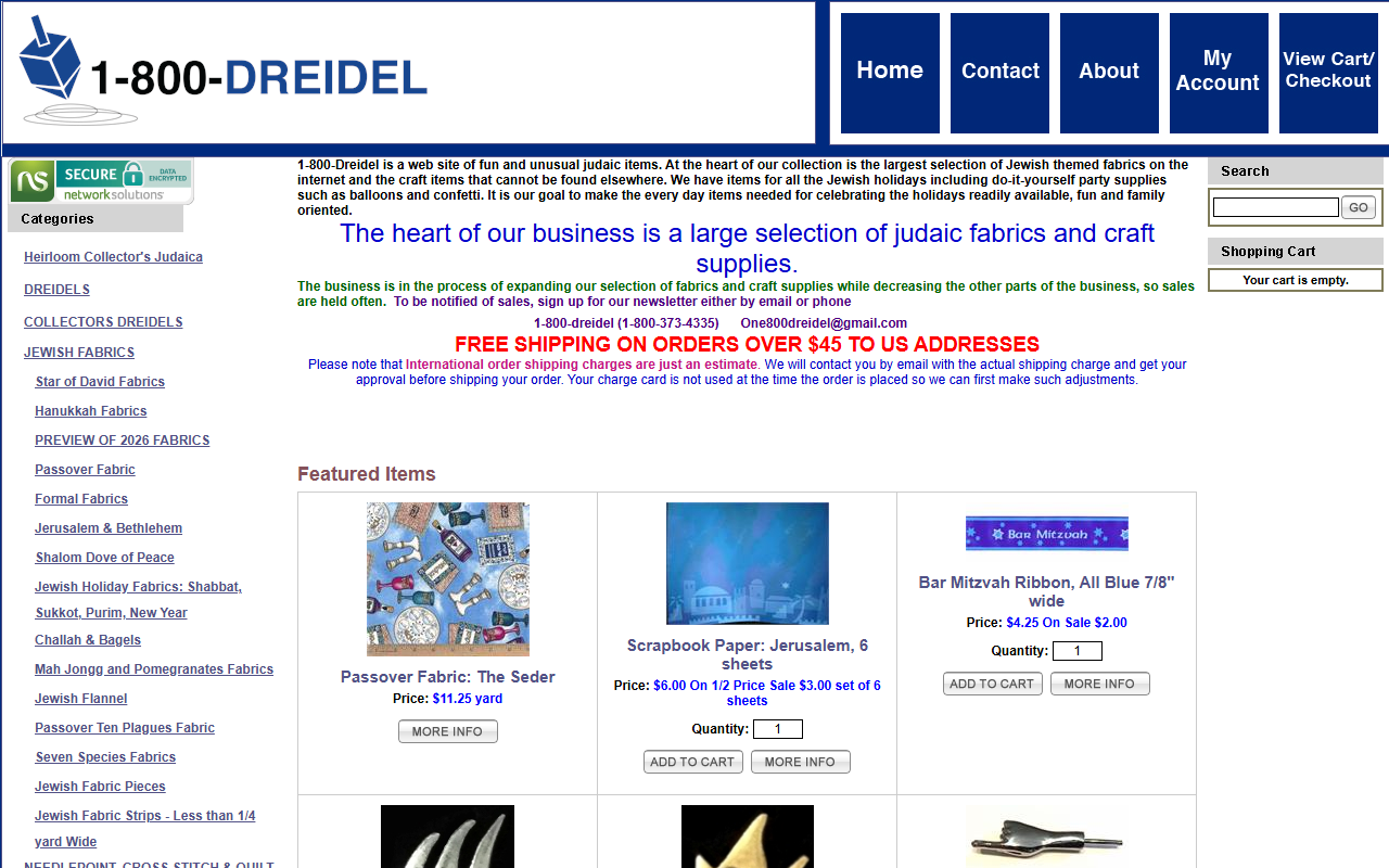 1800dreidel.com screenshot