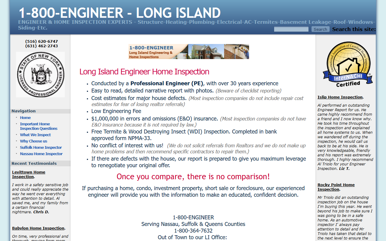 1800engineer.com screenshot