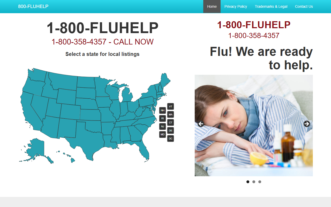 1800fluhelp.com screenshot