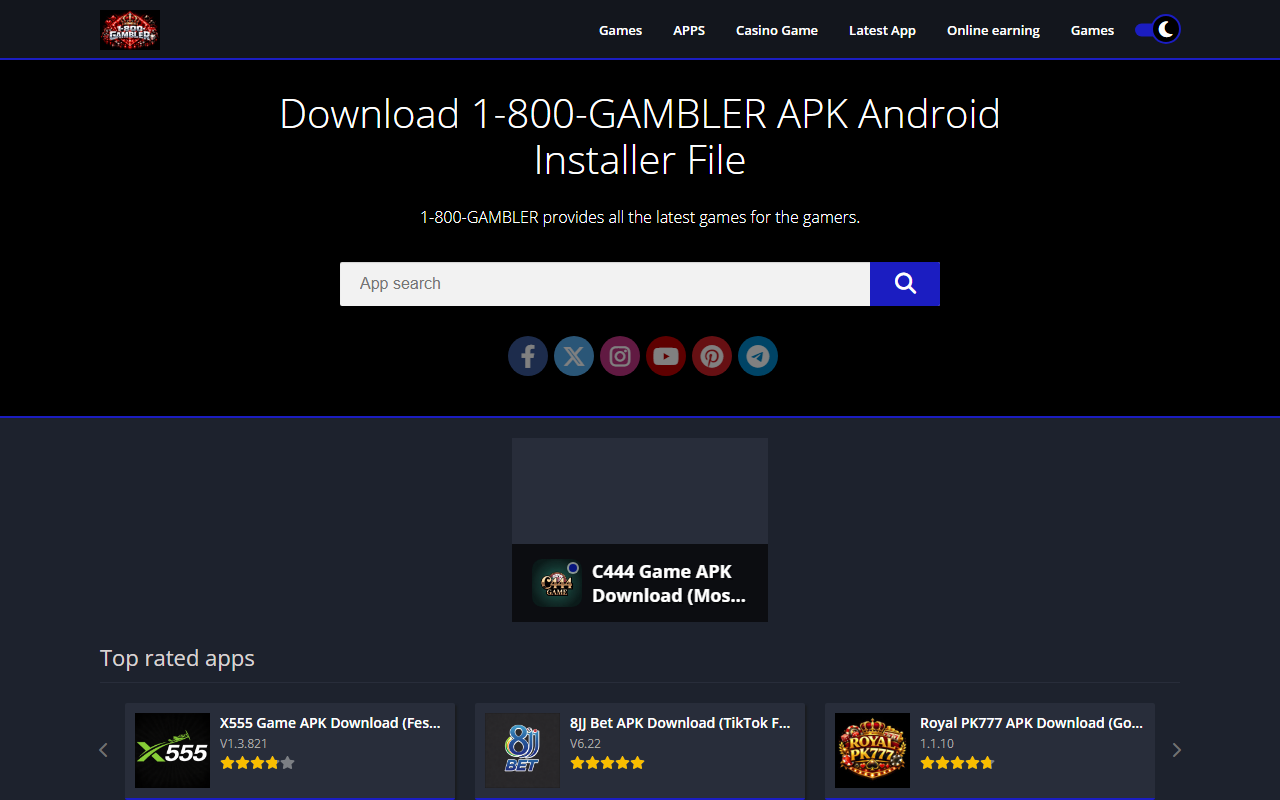 1800gamblerh.com screenshot