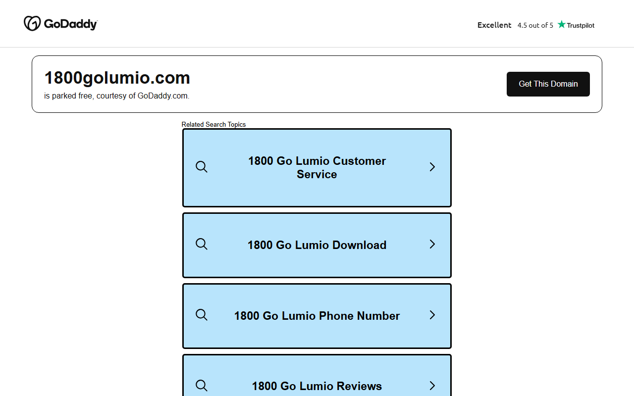 1800golumio.com screenshot