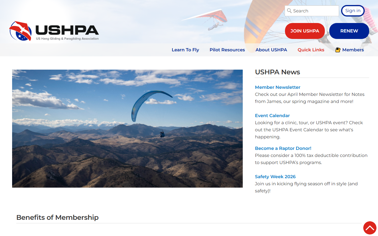 1800hangglide.com screenshot