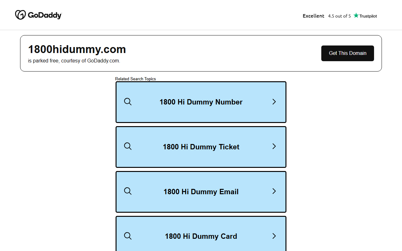 1800hidummy.com screenshot