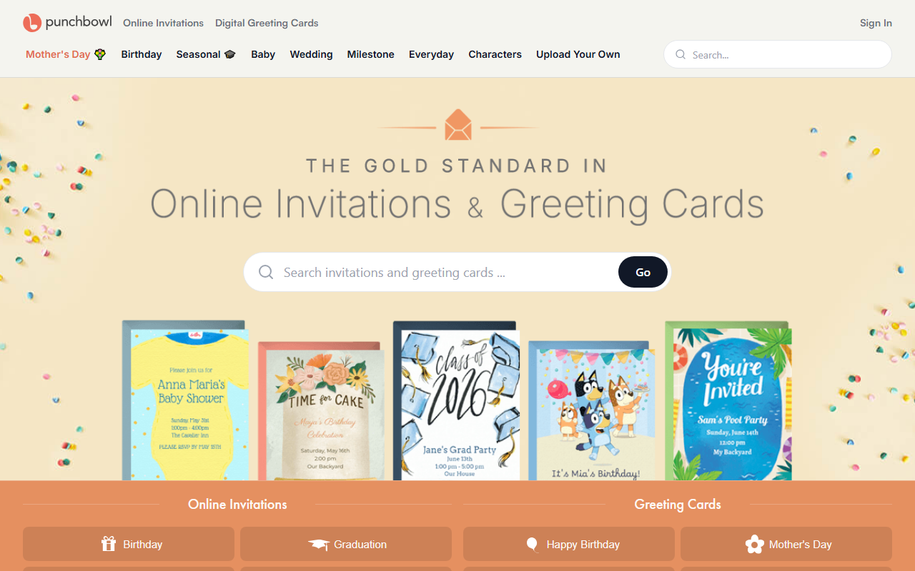 1800invites.com screenshot