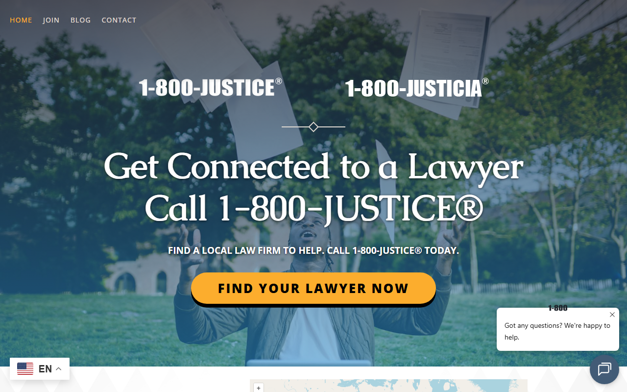 1800justice.com screenshot