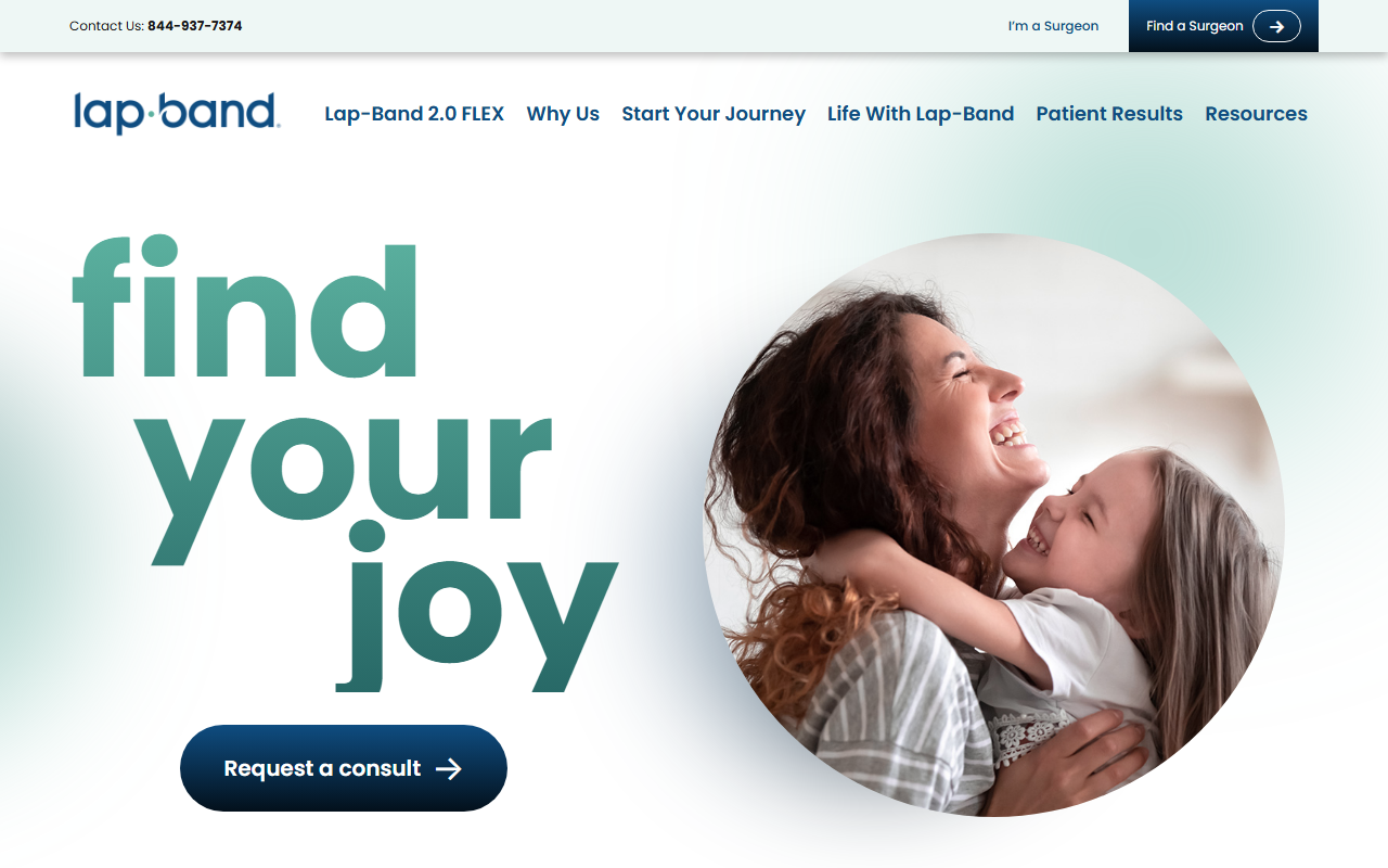 1800lapband.com screenshot