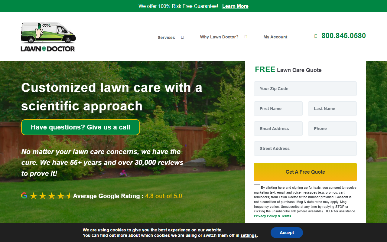 1800lawndoctor.com screenshot
