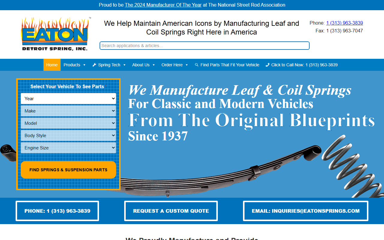1800leafsprings.com screenshot