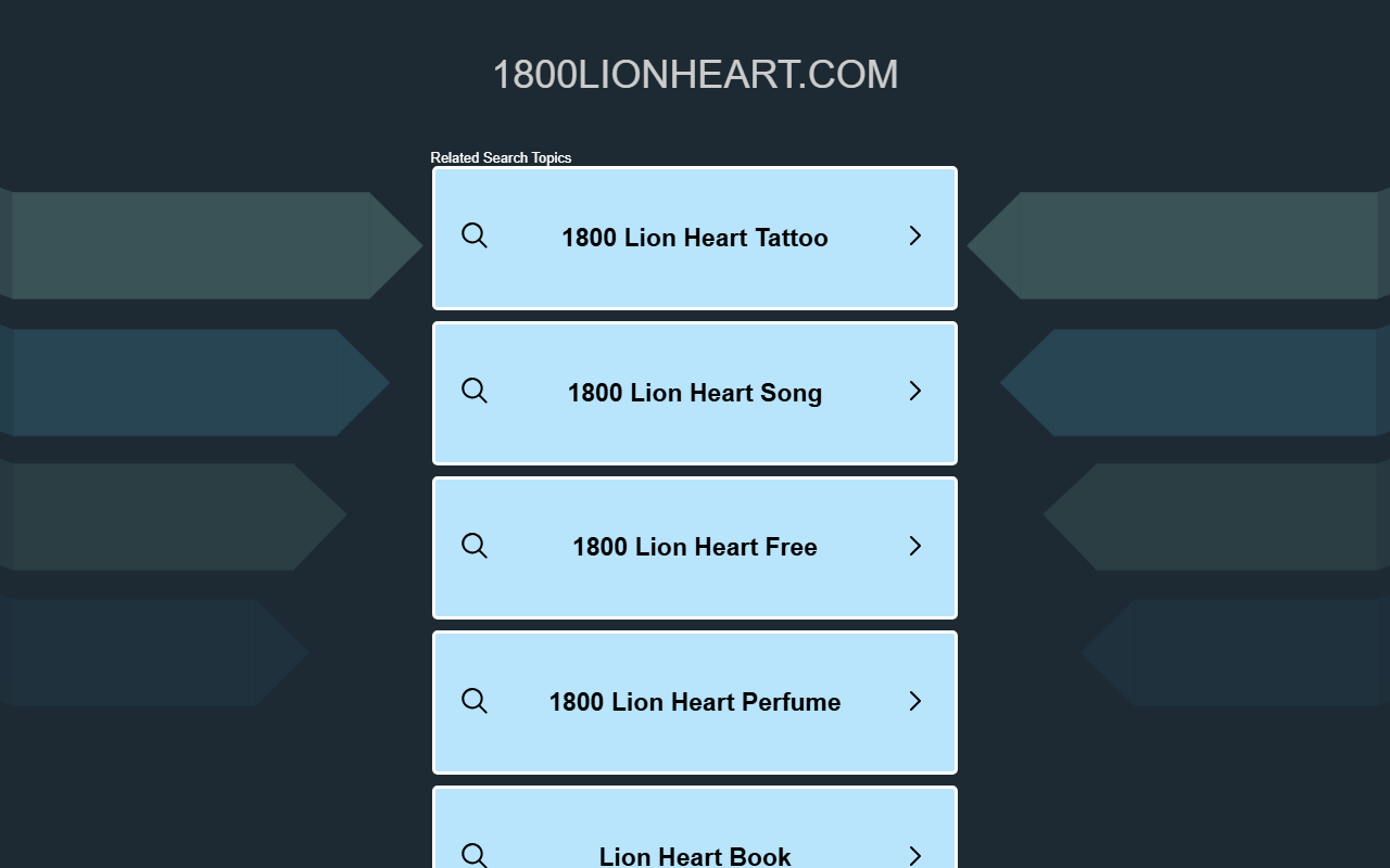 1800lionheart.com screenshot