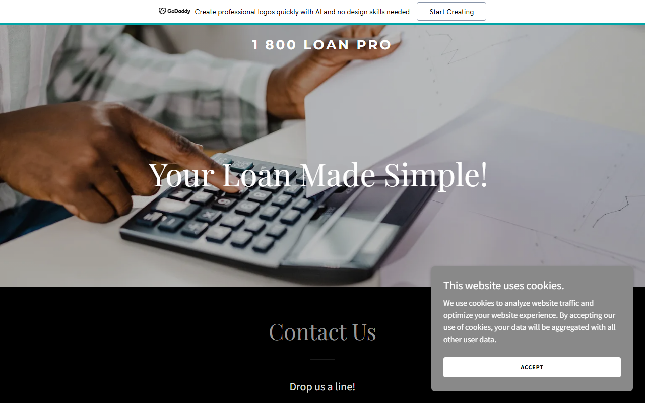 1800loanpro.com screenshot