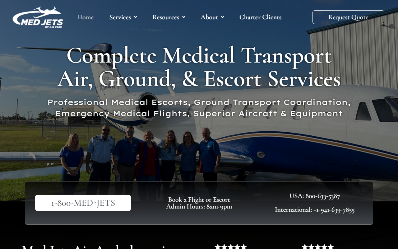 1800medjets.com screenshot
