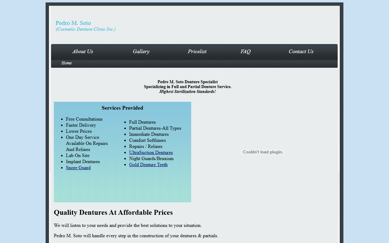 1800mydenturist.com screenshot