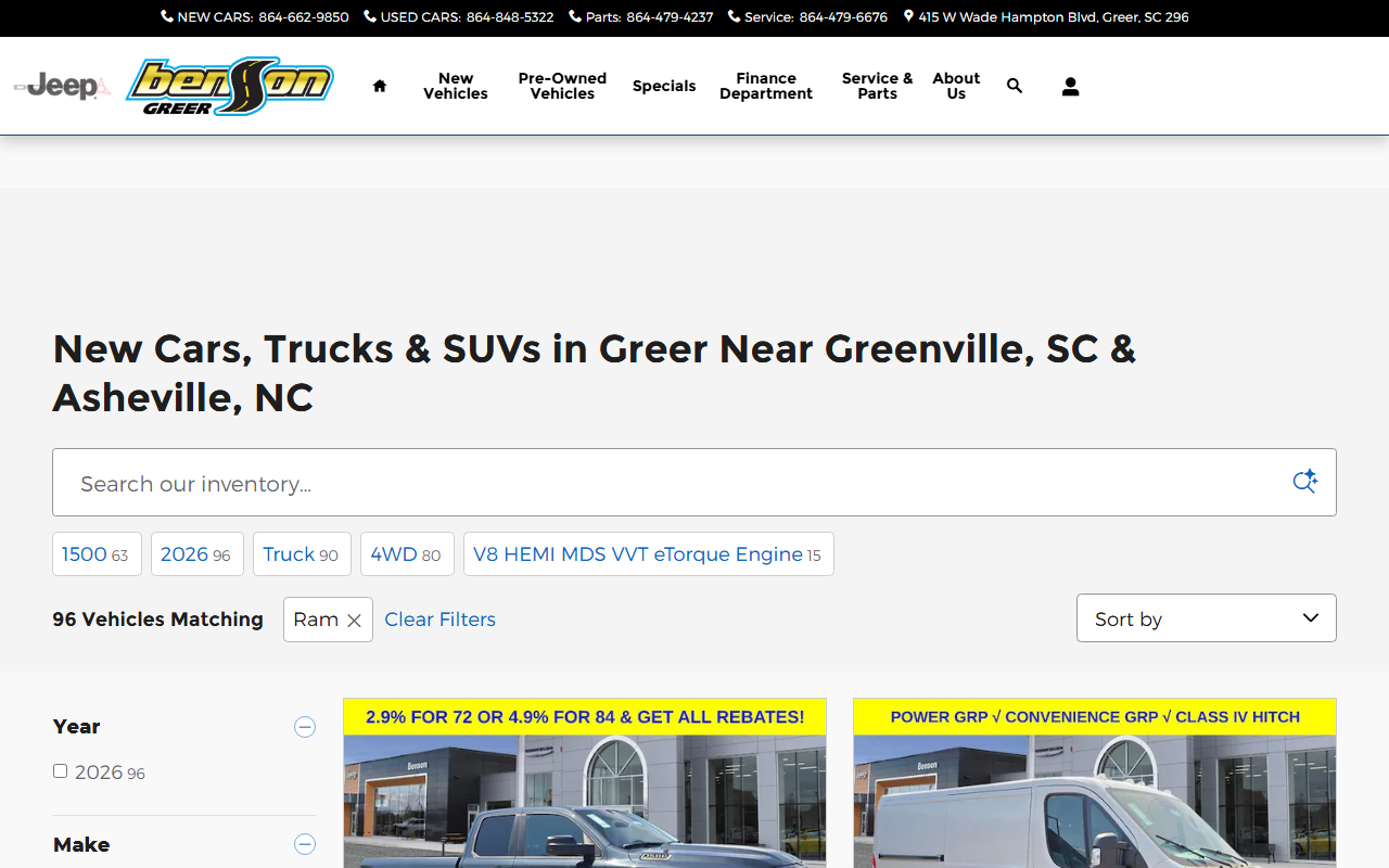 1800newrams.com screenshot