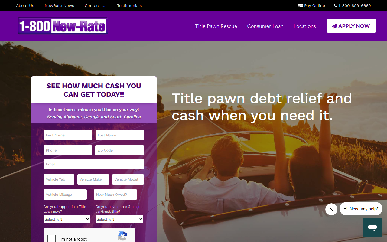 1800newrate.com screenshot