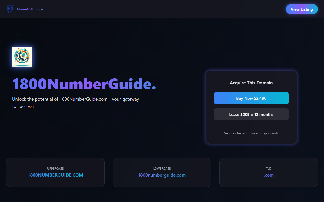 1800numberguide.com screenshot