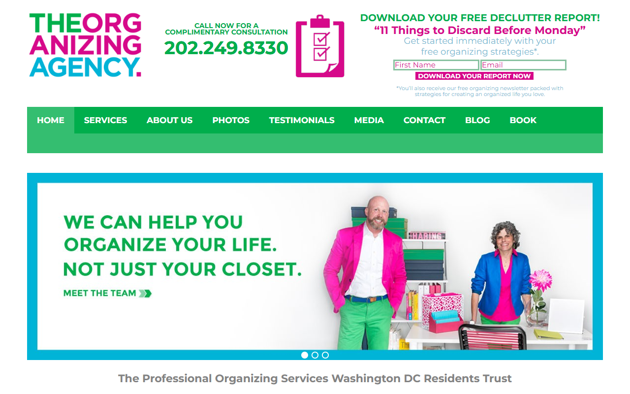 1800organizer.com screenshot