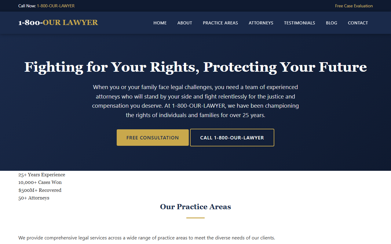 1800ourlawyer.com screenshot