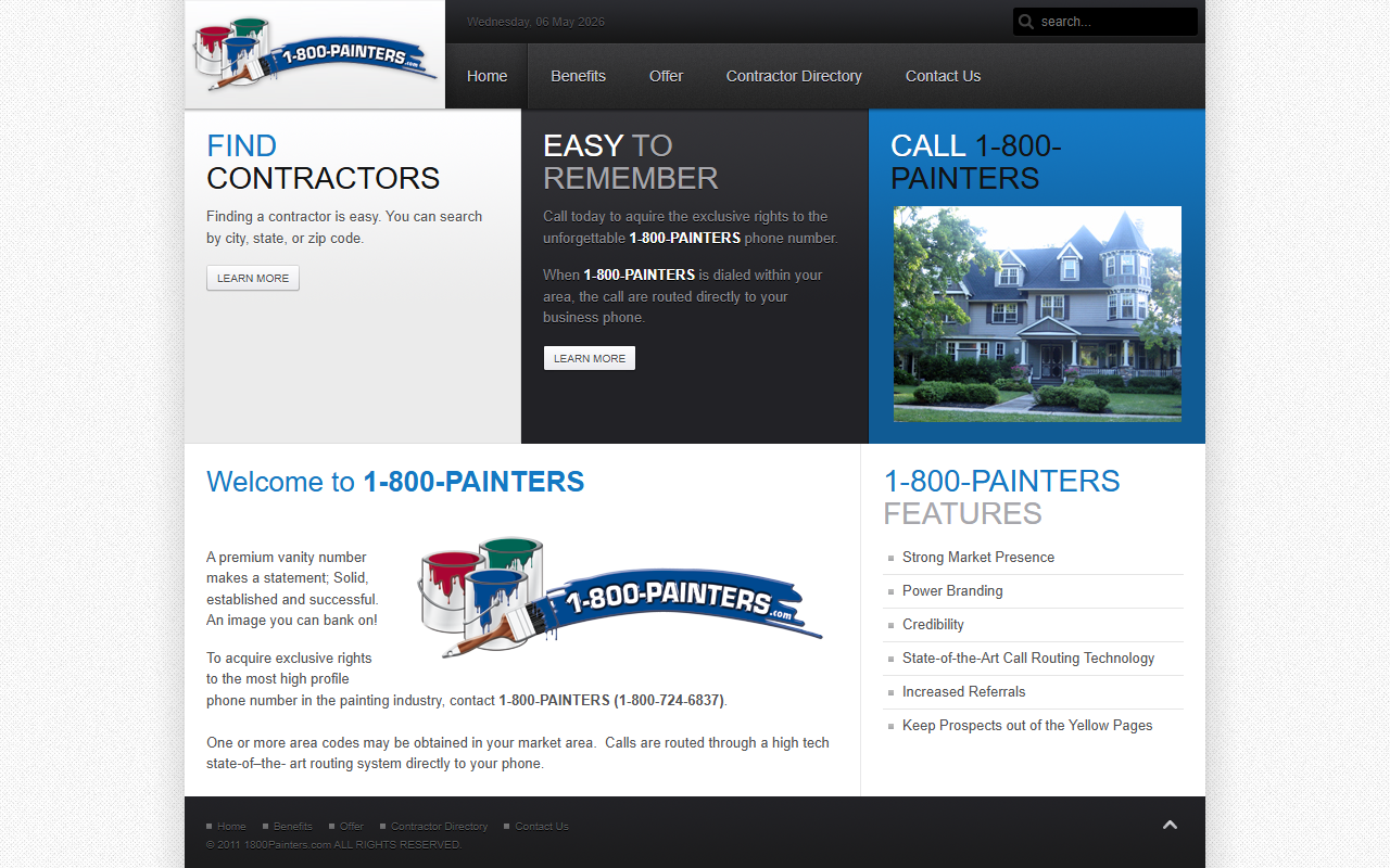 1800painters.com screenshot