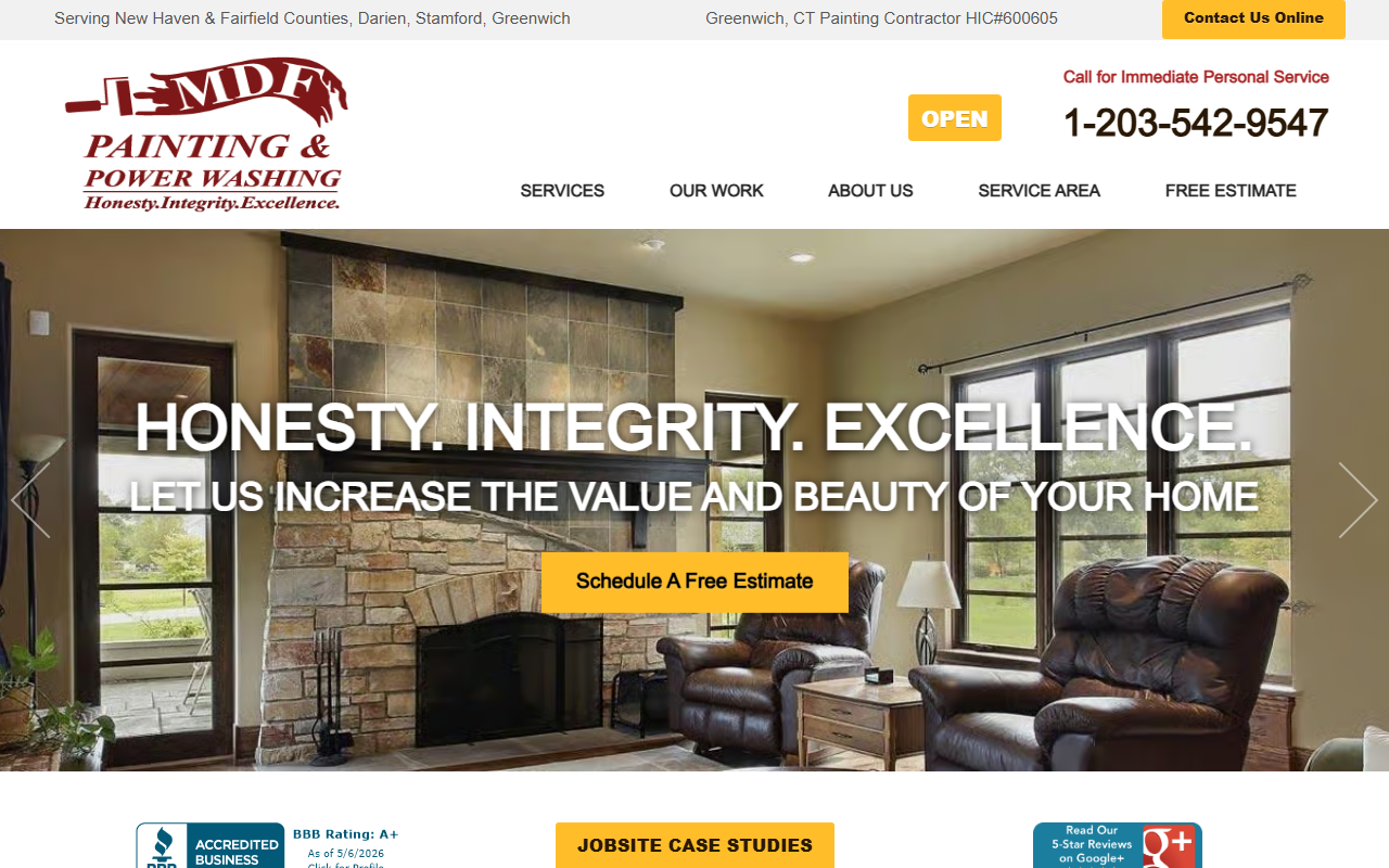 1800paintingct.com screenshot