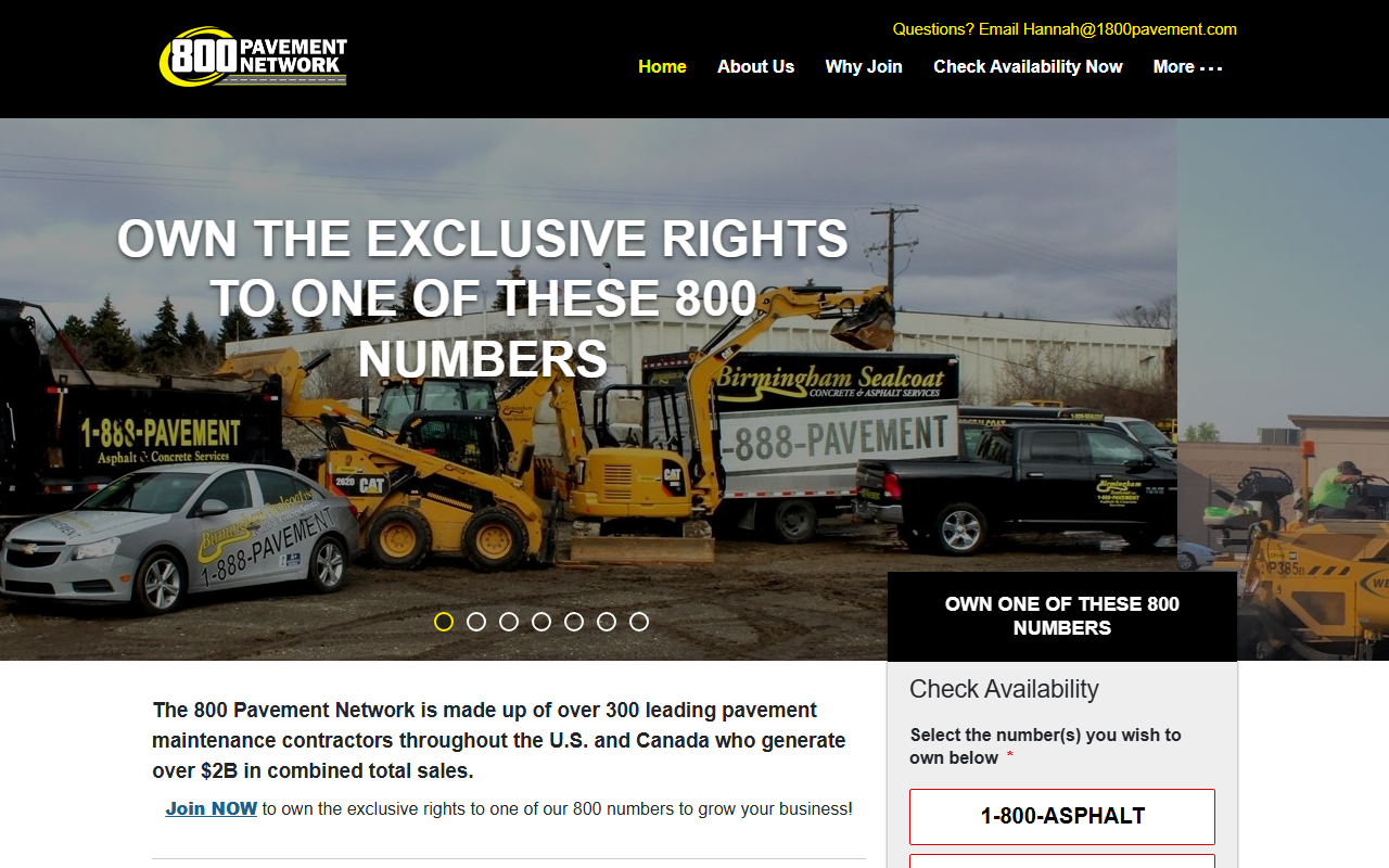 1800pavement.com screenshot