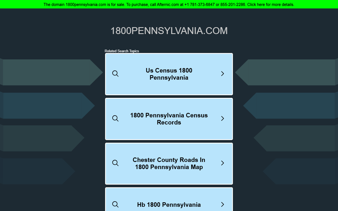 1800pennsylvania.com screenshot