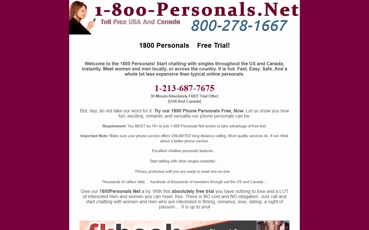 1800personals.com screenshot