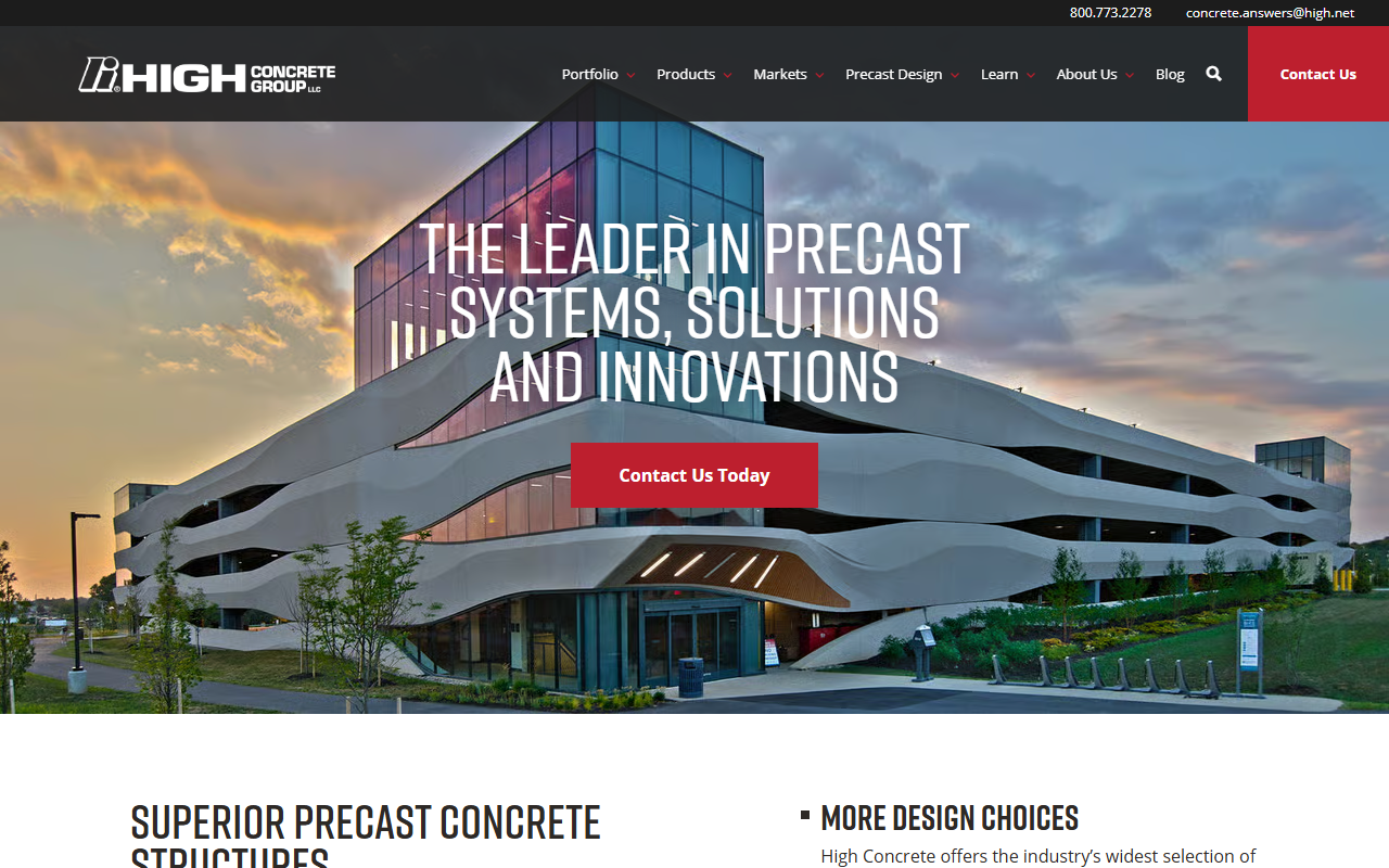 1800precast.com screenshot