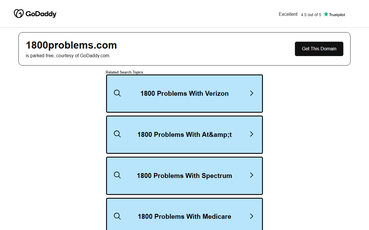 1800problems.com screenshot