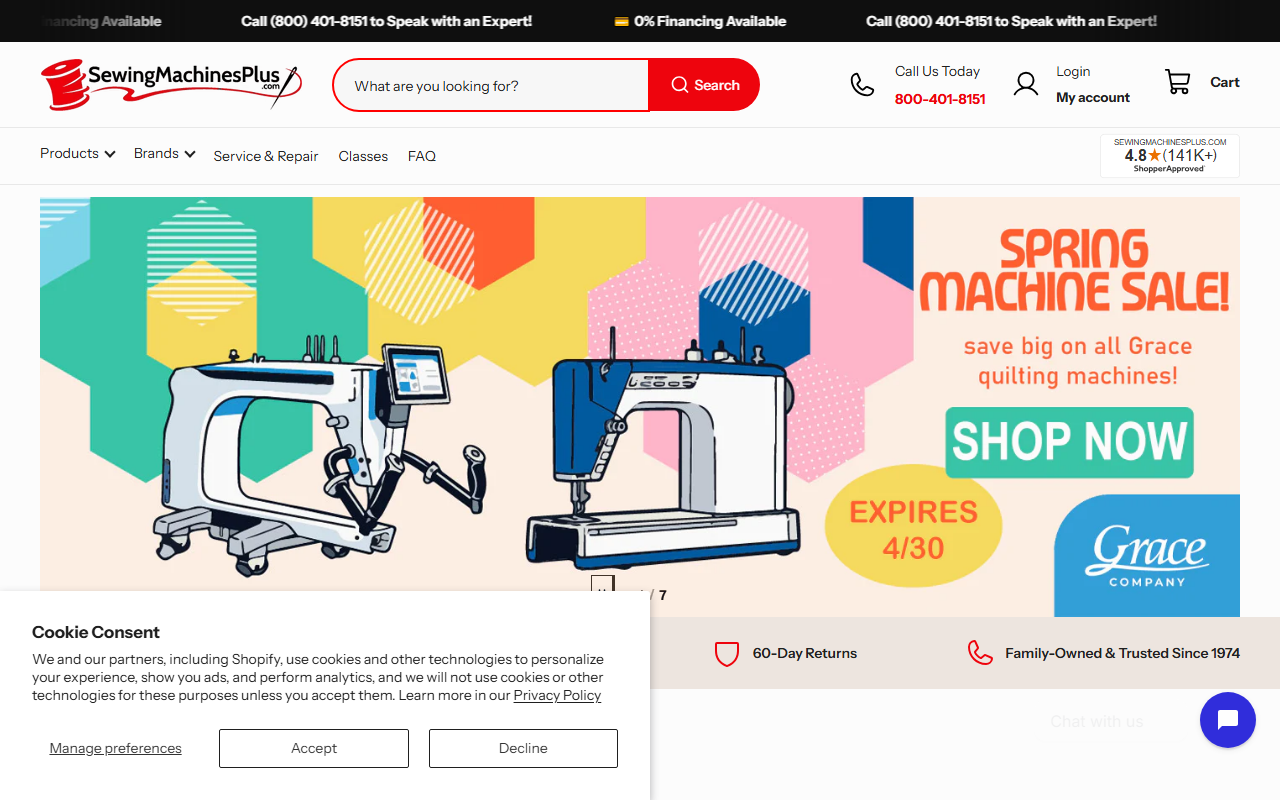 1800quilter.com screenshot