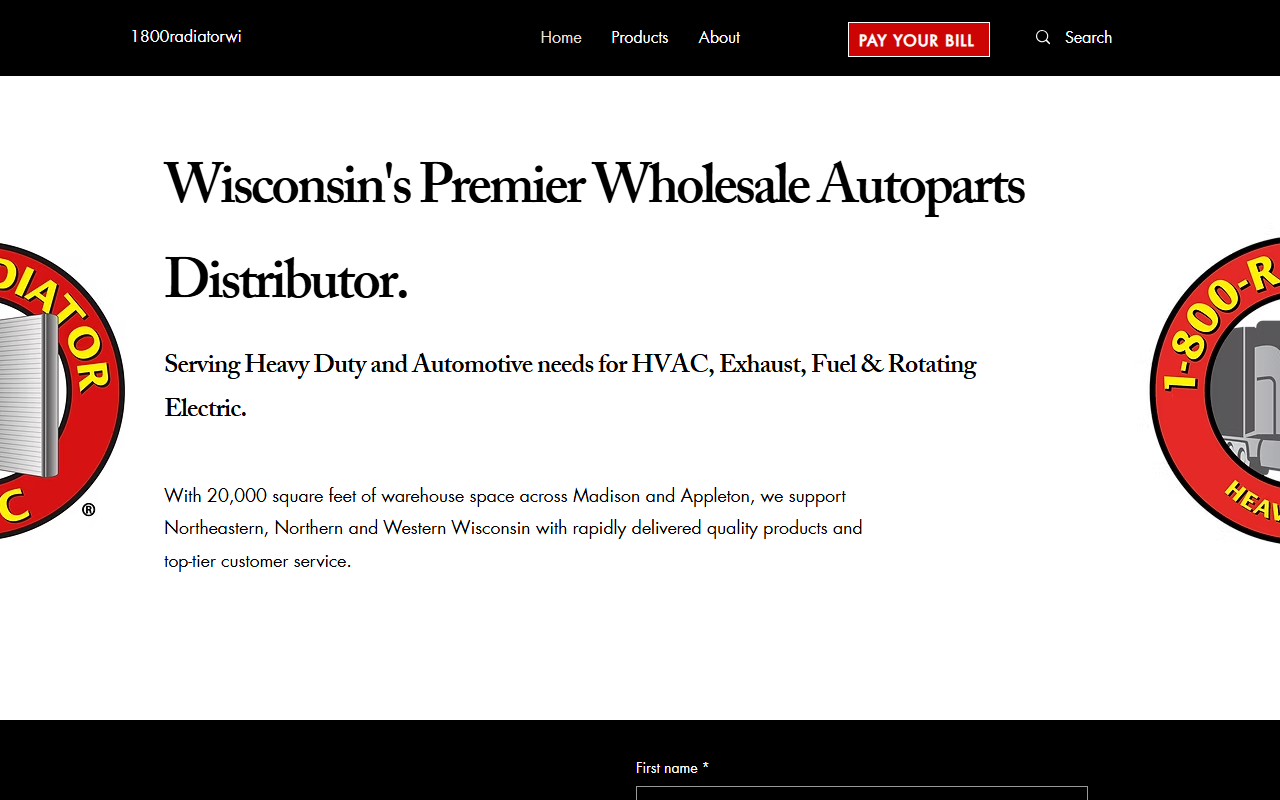 1800radiatorwi.com screenshot