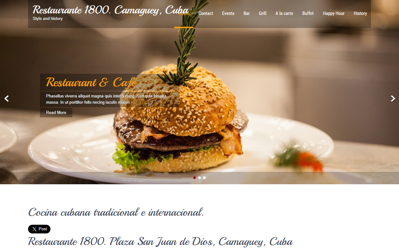 1800restaurante.com screenshot