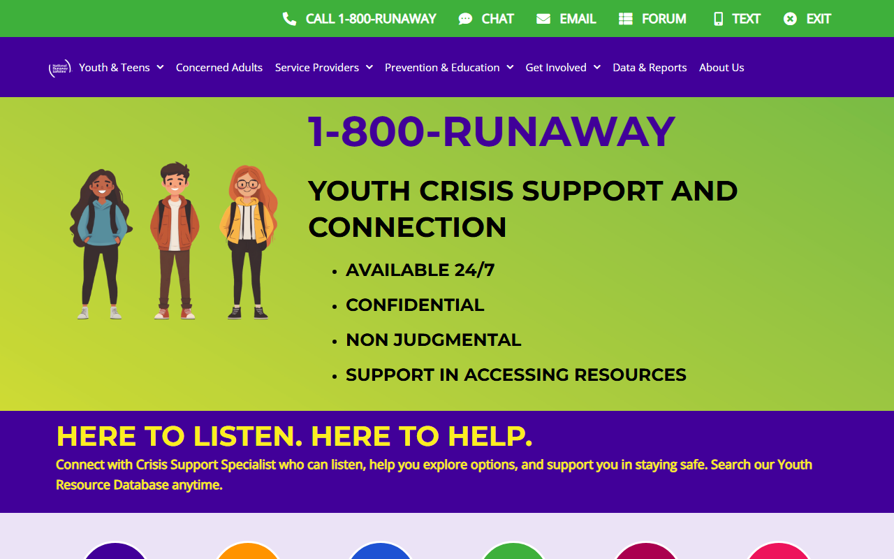 1800runaway.com screenshot