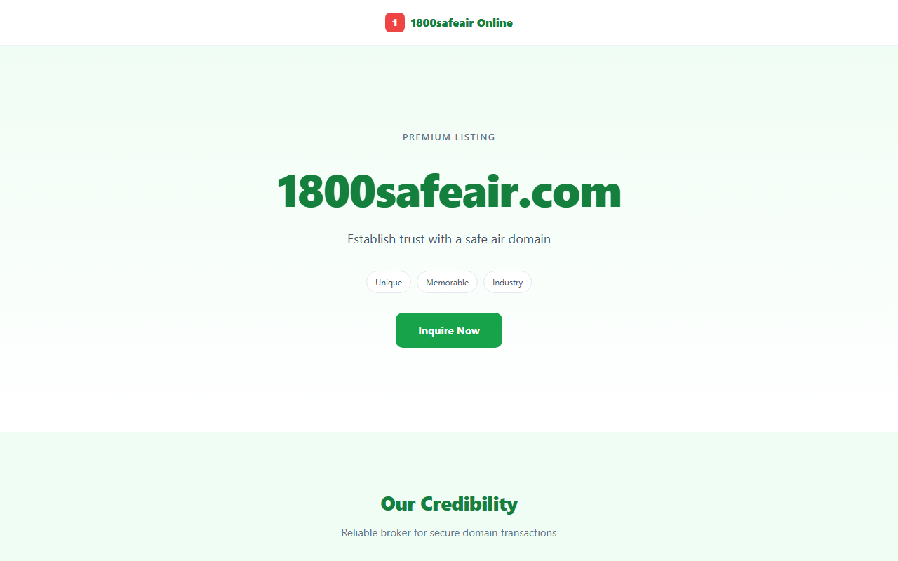 1800safeair.com screenshot