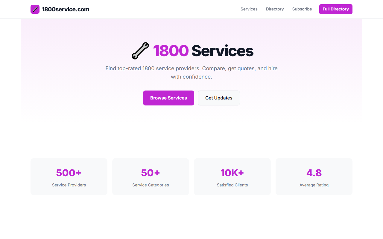 1800service.com screenshot