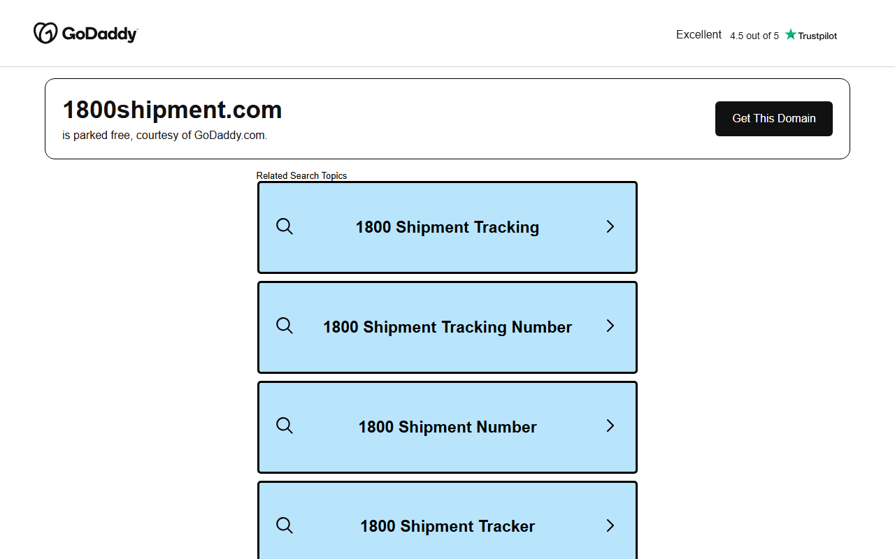 1800shipment.com screenshot