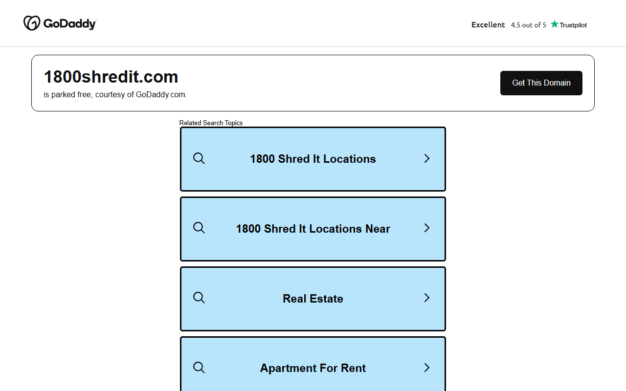 1800shredit.com screenshot