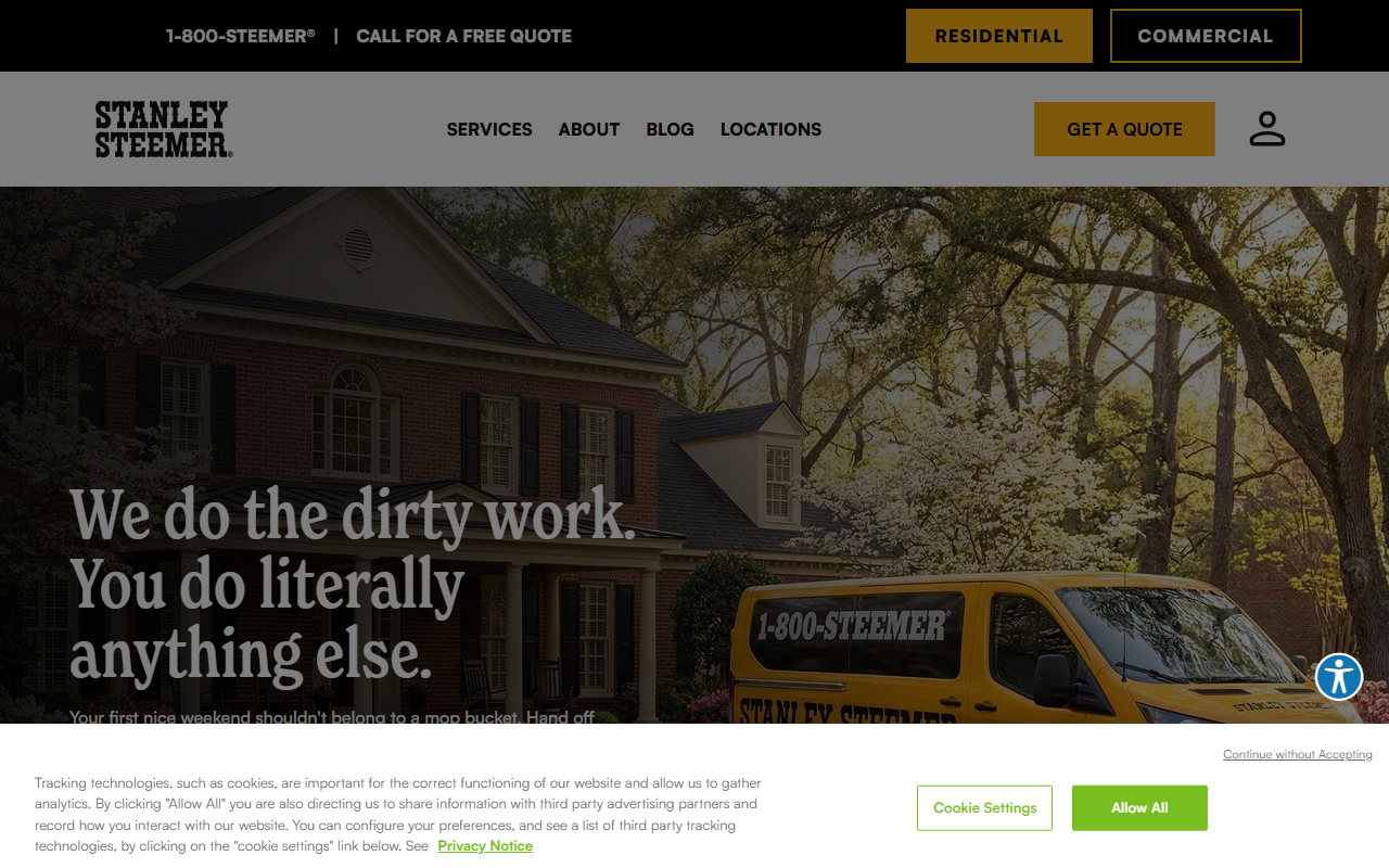 1800steamer.com screenshot