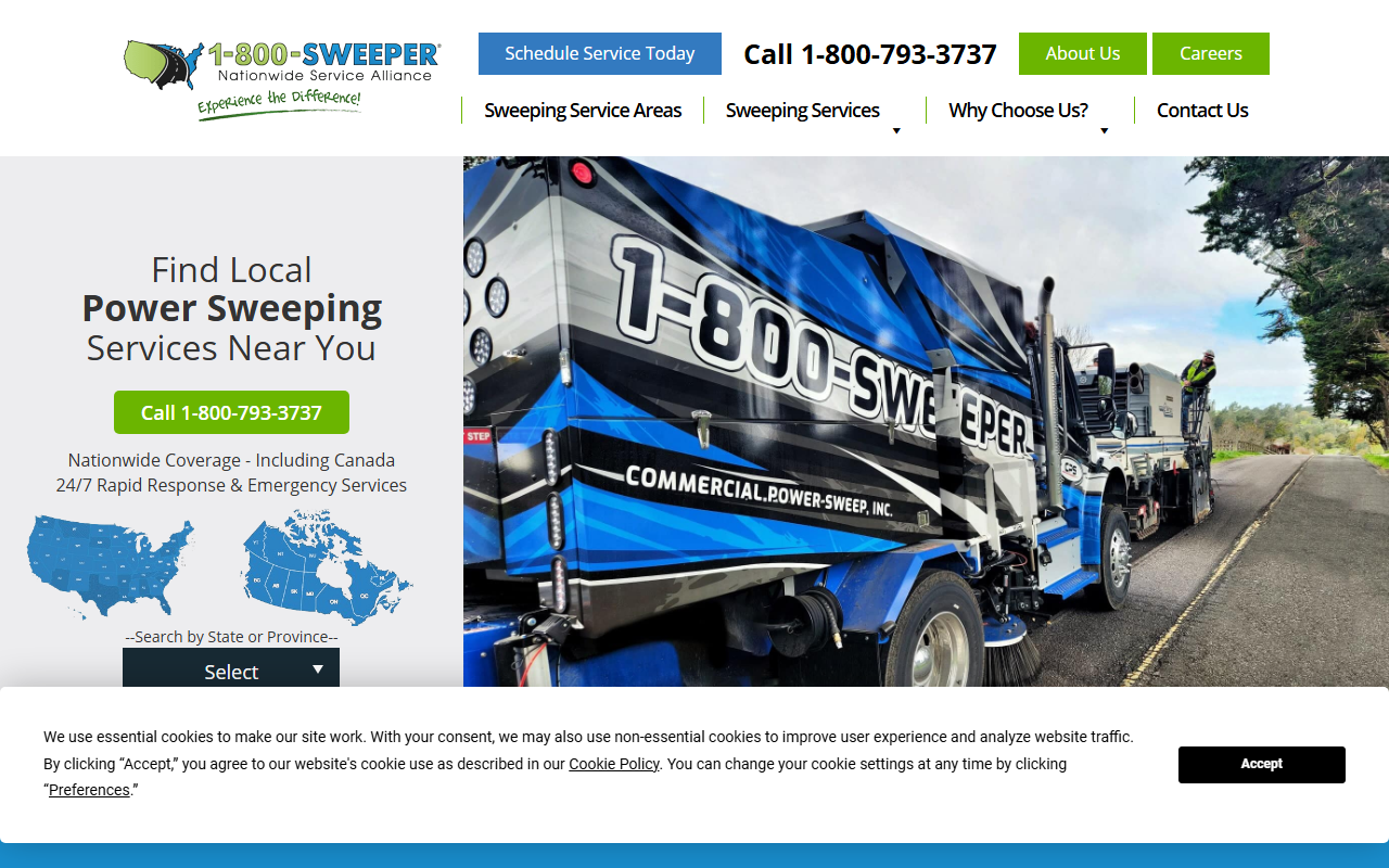 1800sweeper.com screenshot